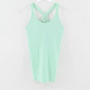 Lululemon Ebb to Street Tank Womens Size 6 Mint Green Racerback Ribbed Athletic